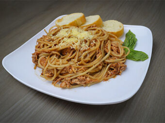 Spaggetis FX Pollo BBQ